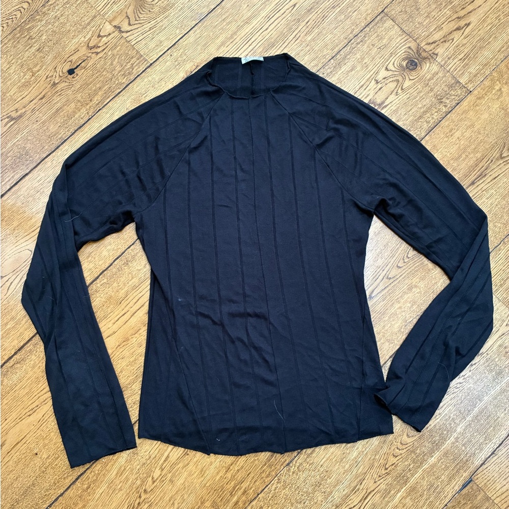 Free People Black Mock Neck